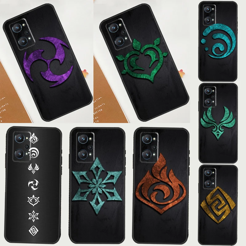 Противоударные элементы Genshin для Realme GT Neo 5 3 2 C55 C35 C33 C31 C30 C25 C21Y C15 C11 8 9 10 11 Pro Plus чехол