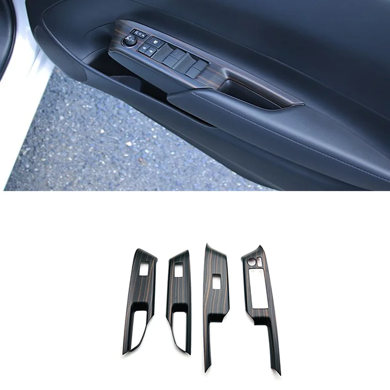 RHD для Toyota AQUA MXP 2021 2022, ABS, черный, серебристый, кнопка подъема окна автомобиля, панель переключателя, накладка, аксессуары для интерьера (art.: 3920d22ba02eb) - 3920d22ba02eb