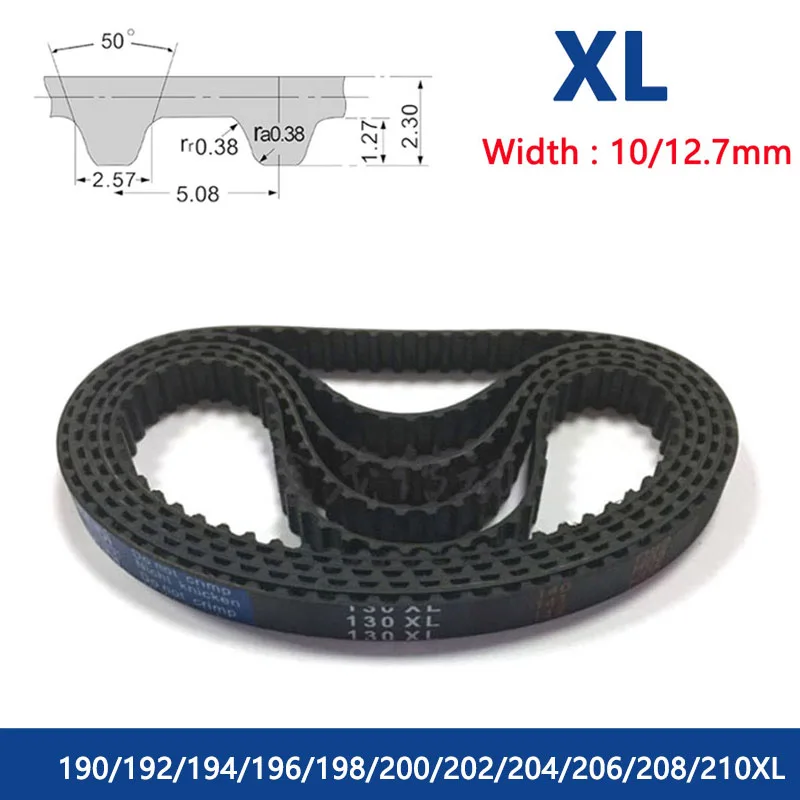 

1pc XL Timing Belt Width 10mm 12.7mm Rubber Closed Loop Synchronous Belt Perimeter 190/192/194/196/198/200/202/204/206/208/210XL