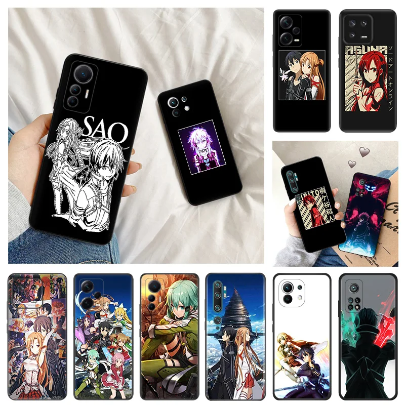 

Anime Sword Art Online Soft Phone Cases For Redmi A1 10A 10C 11 Prime RedmiNote 12 Pro 11SE 11S 11E 11T 10 Lite 10S Matte Cover