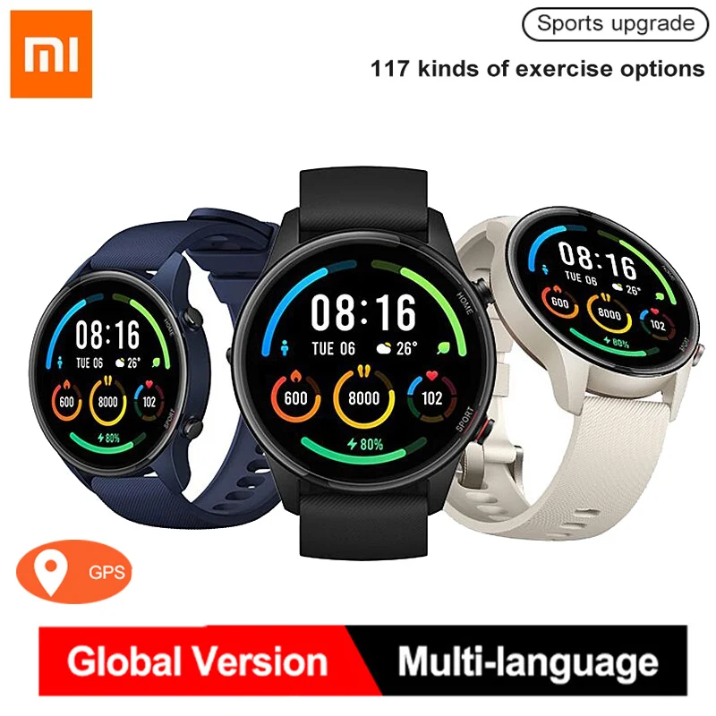 

Смарт-часы Xiaomi Mi, цветные спортивные, Bluetooth, AMOLED дисплей 1,39 дюйма, водостойкие, с мониторингом уровня кислорода в крови