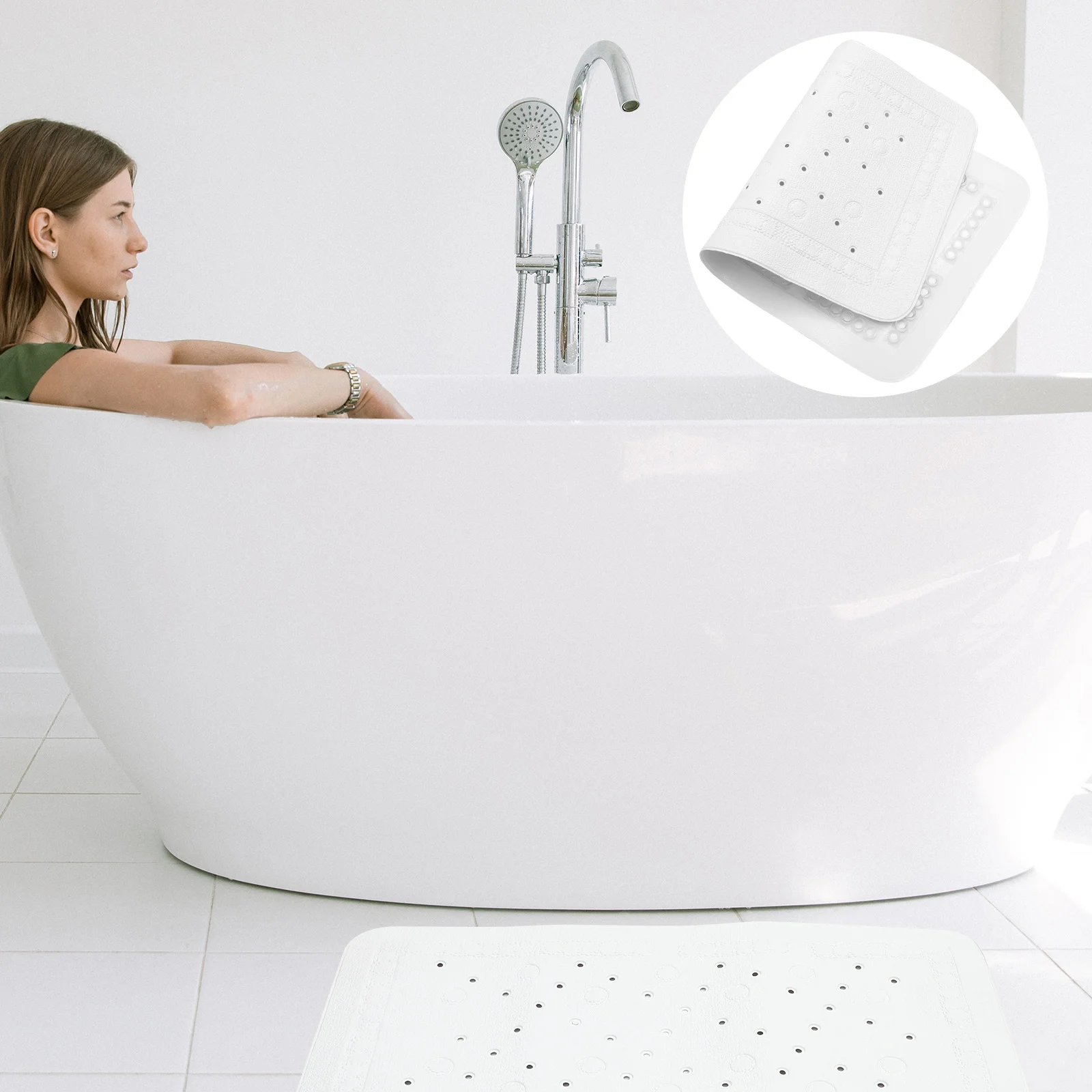 

PVC Floor Pad Floor Mat PVC Floor Mat Anti-skid Bathroom Mat Suction Cup Ground Mat Anti-skid Bathing Mat