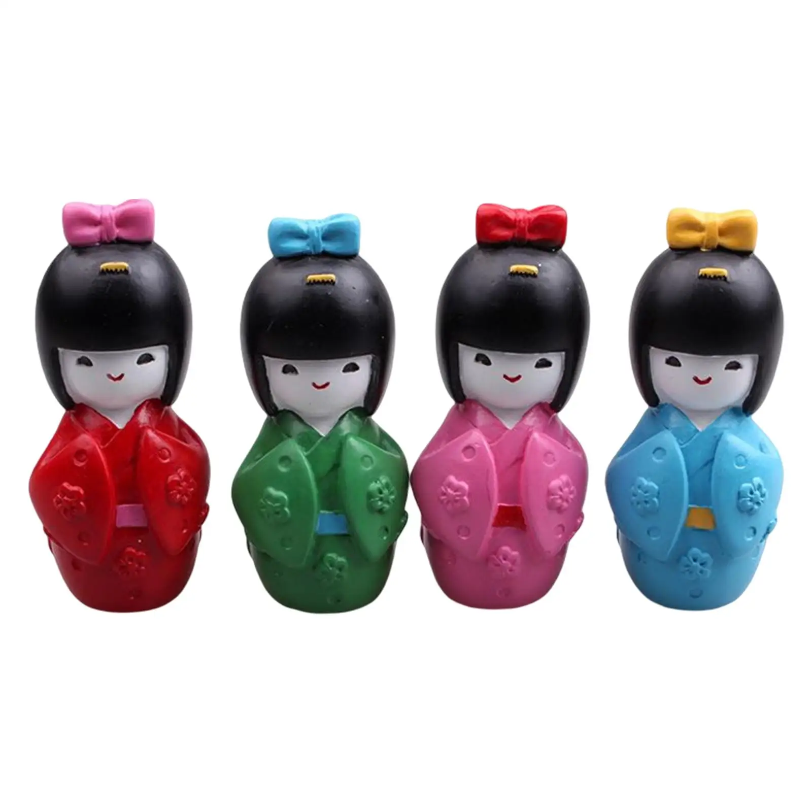 

Новинка, японская кукла, декоративная статуэтка из смолы, свадебный подарок для оформления гостиной, рабочего стола, 4 шт.