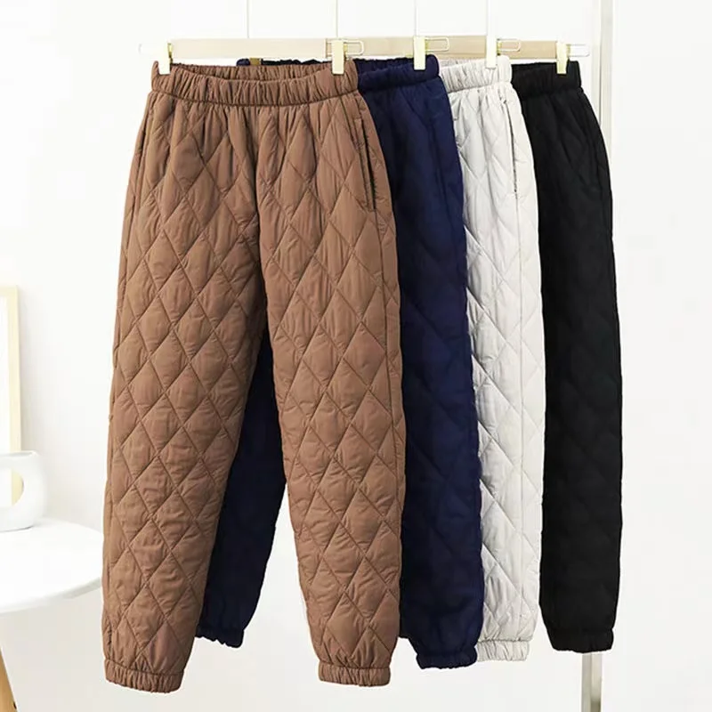 

Cotton Pants Winter New Heavy Relaxed Lingge Warm Pants Harun Pants