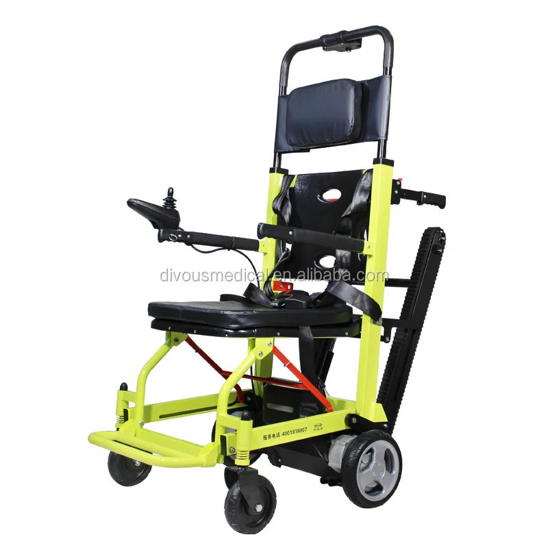 

Comfortable Electric Trolley Chair Lift Hospital Stair Climbing Wheelchair Electric Stair Wheelchair For Elderly with Joystick