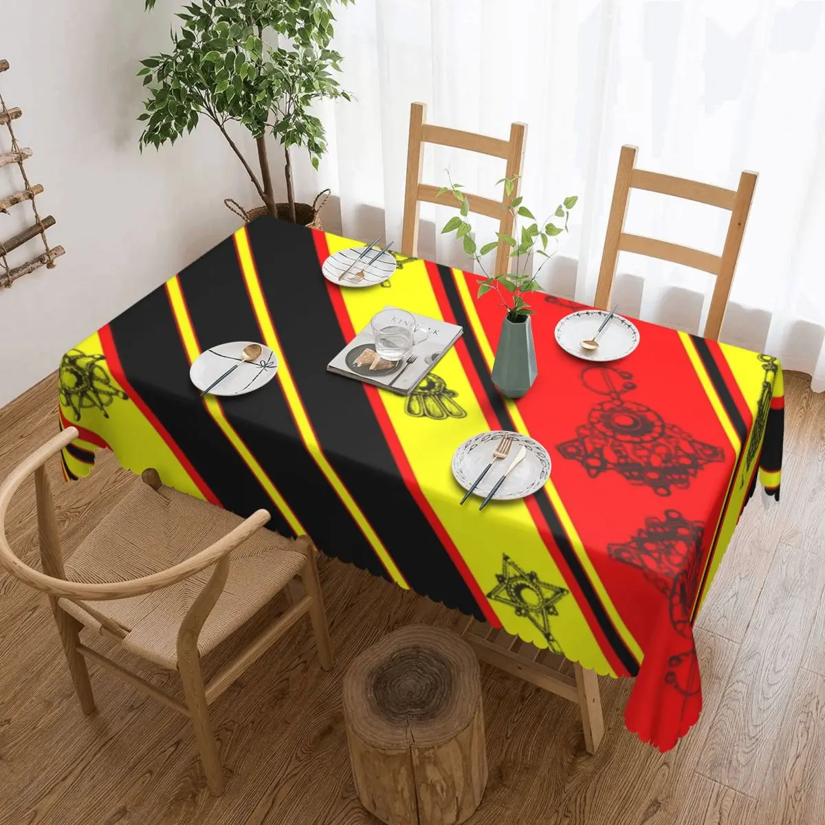 Rectangular Fitted Traditional Kabyle Jewelry Table Cloth Oilproof Tablecloth Outdoor 45