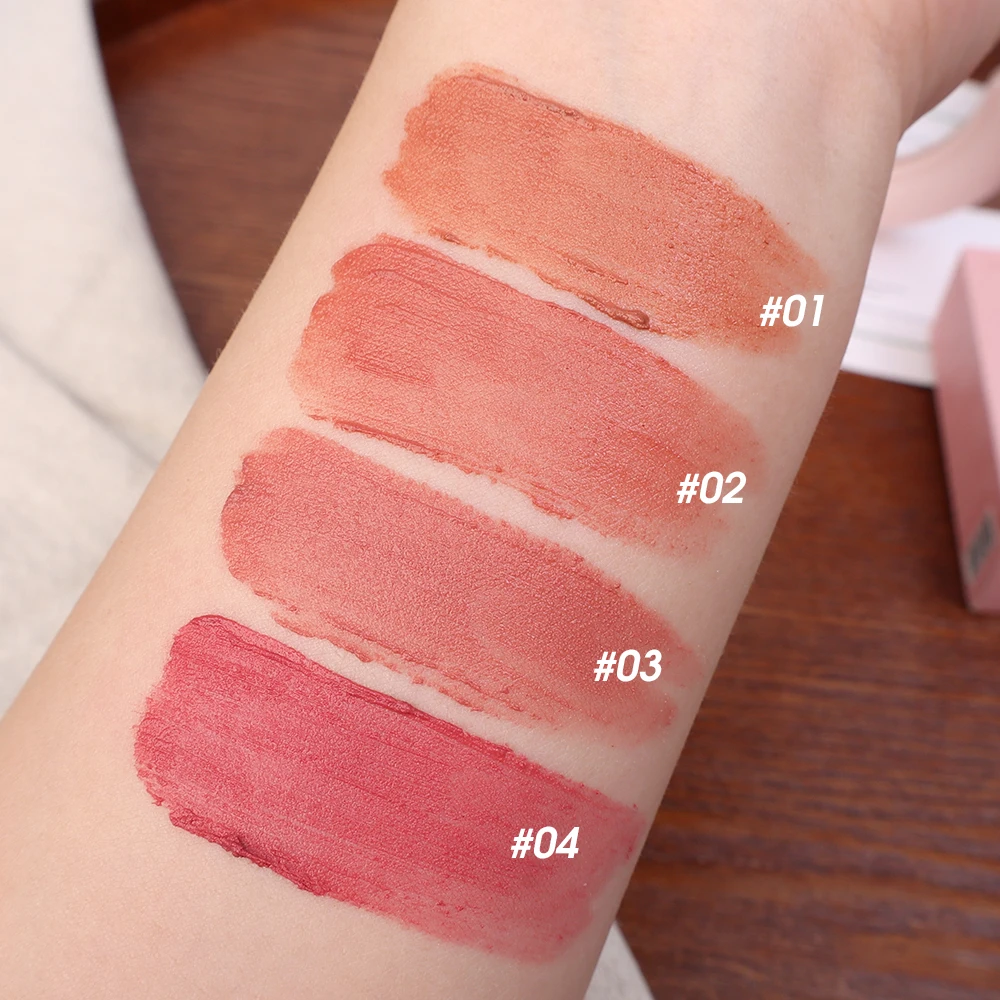 Бархатный матовый блеск для губ водостойкий стойкий гладкий мусс тени век румяна