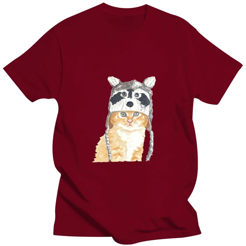 Новинка 2019 летняя футболка забавная милая KATZE CAR RACOON WATER COLOR Wasser