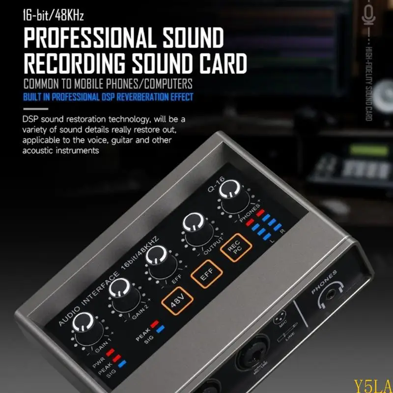 Фото Y5LA Superior Craftsmanship Sound Card для четкой звуковой записи долгосрочной продолжительности №2
