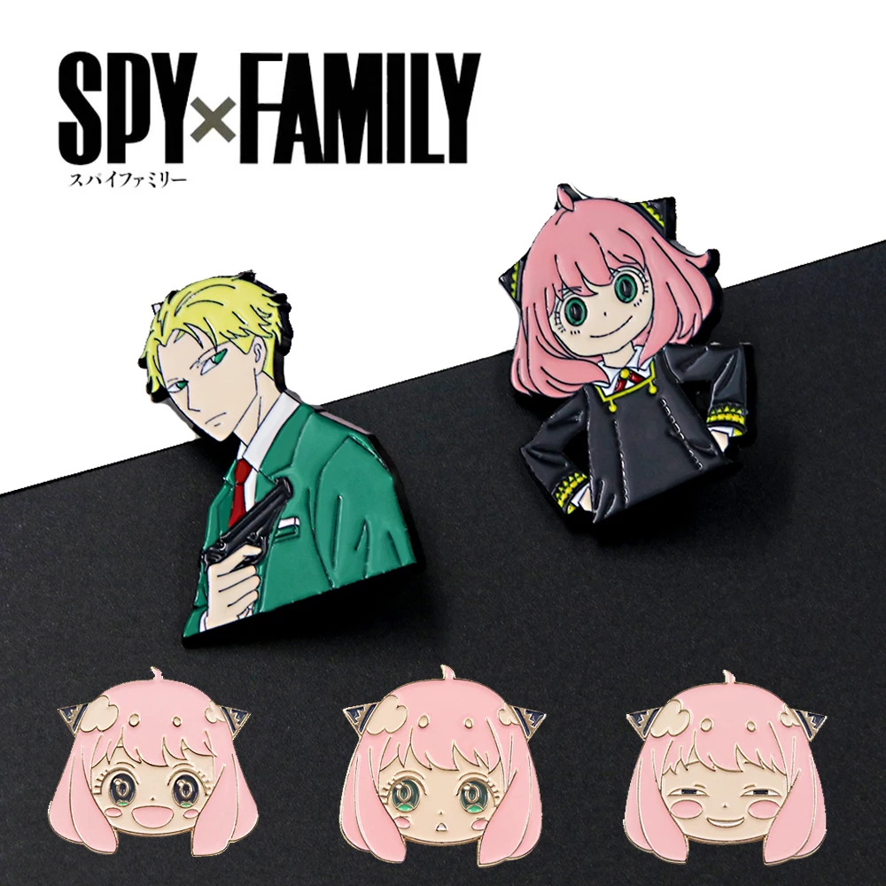 

Anime Spy X Family Enamel Pin Brooch Anya Loid Yor Forger Figure Metal Badges Lapel Button Pins Cartoon Fans Cosplay Jewelry