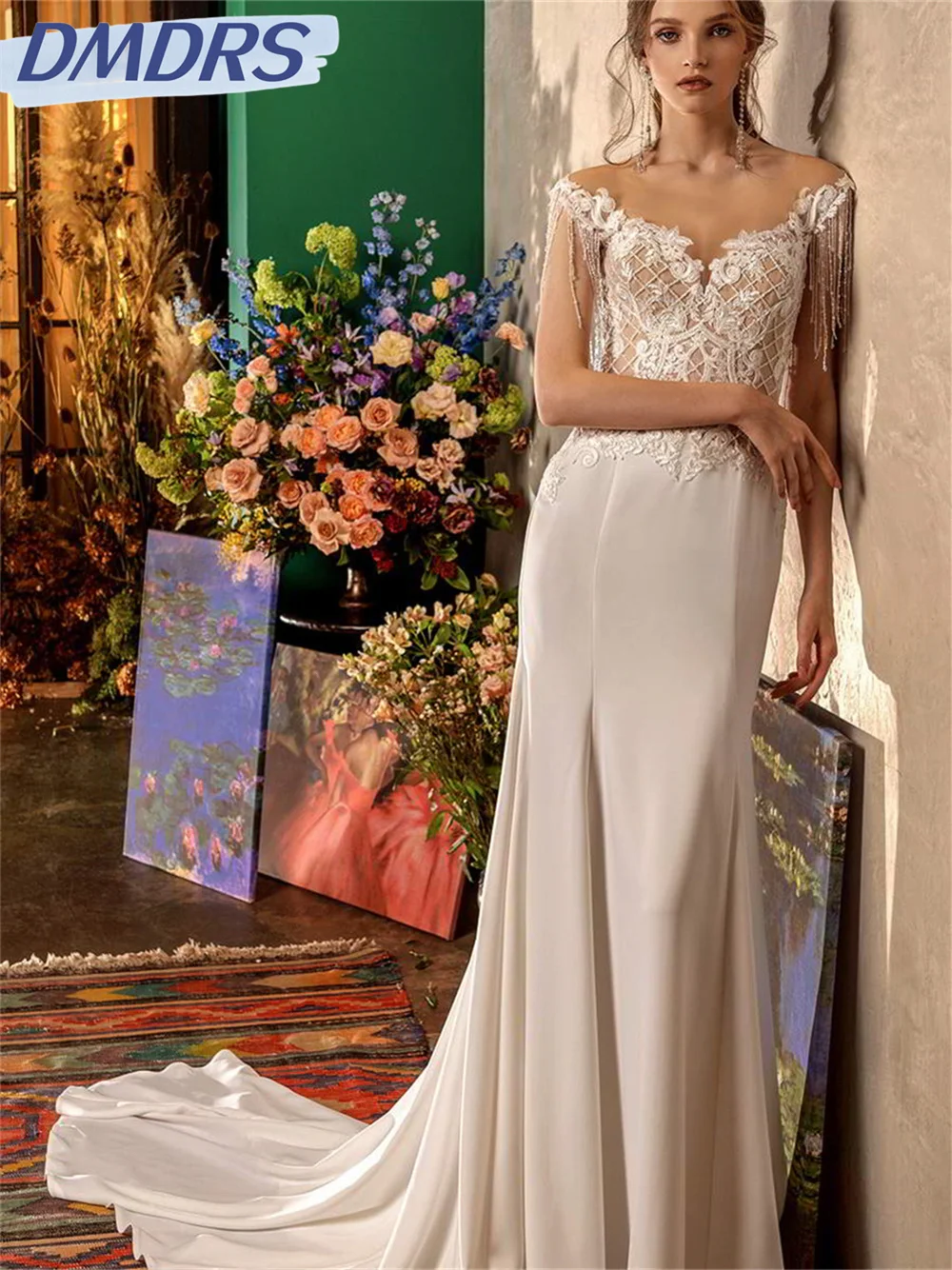 Женское атласное платье без рукавов It's yiiya