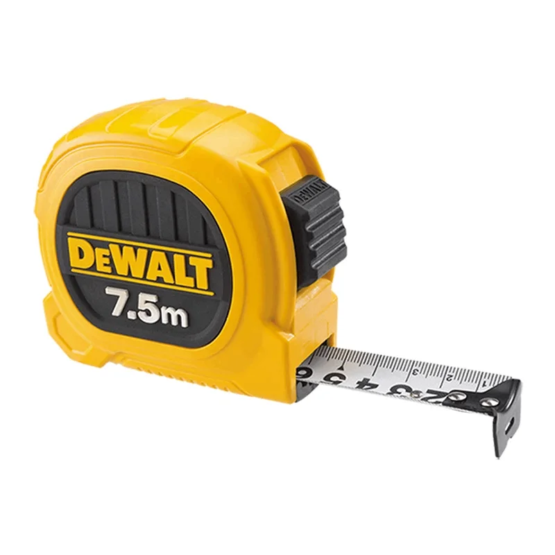 

Измерительная рулетка DEWALT 5 м/7,5 м DWHT36156L DWHT36158L, износостойкая высокоточная измерительная рулетка, ручные инструменты