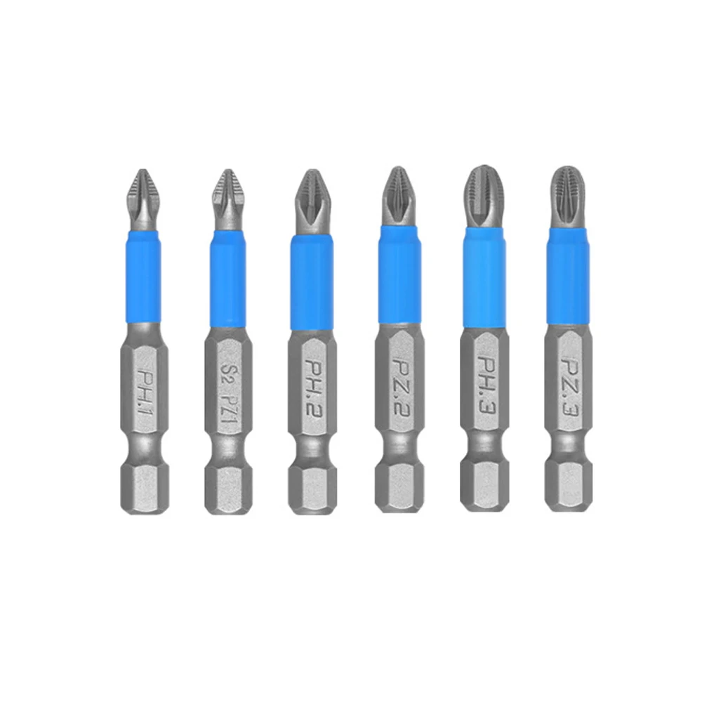 

ZK20 6Pcs Non-Slip Magnetic Screwdriver Bit Set Hex Shank Phillips/Cross Head Screwdriver Drill Bit PH1/PH2/PH3/PZ1/PZ2/PZ3