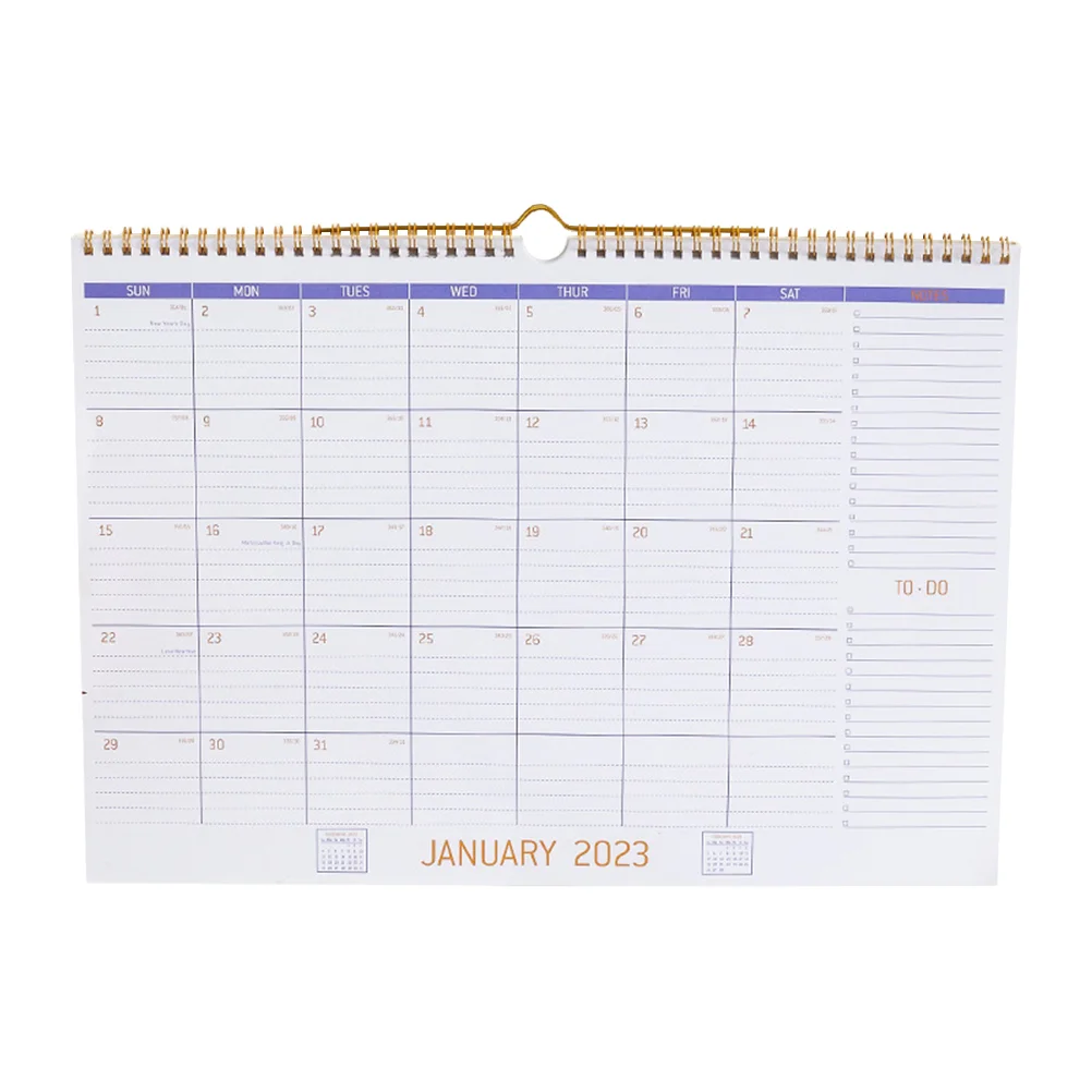 

Decorative Planner English Calendar Hanging Planning Calendar for Home Coil Calendar