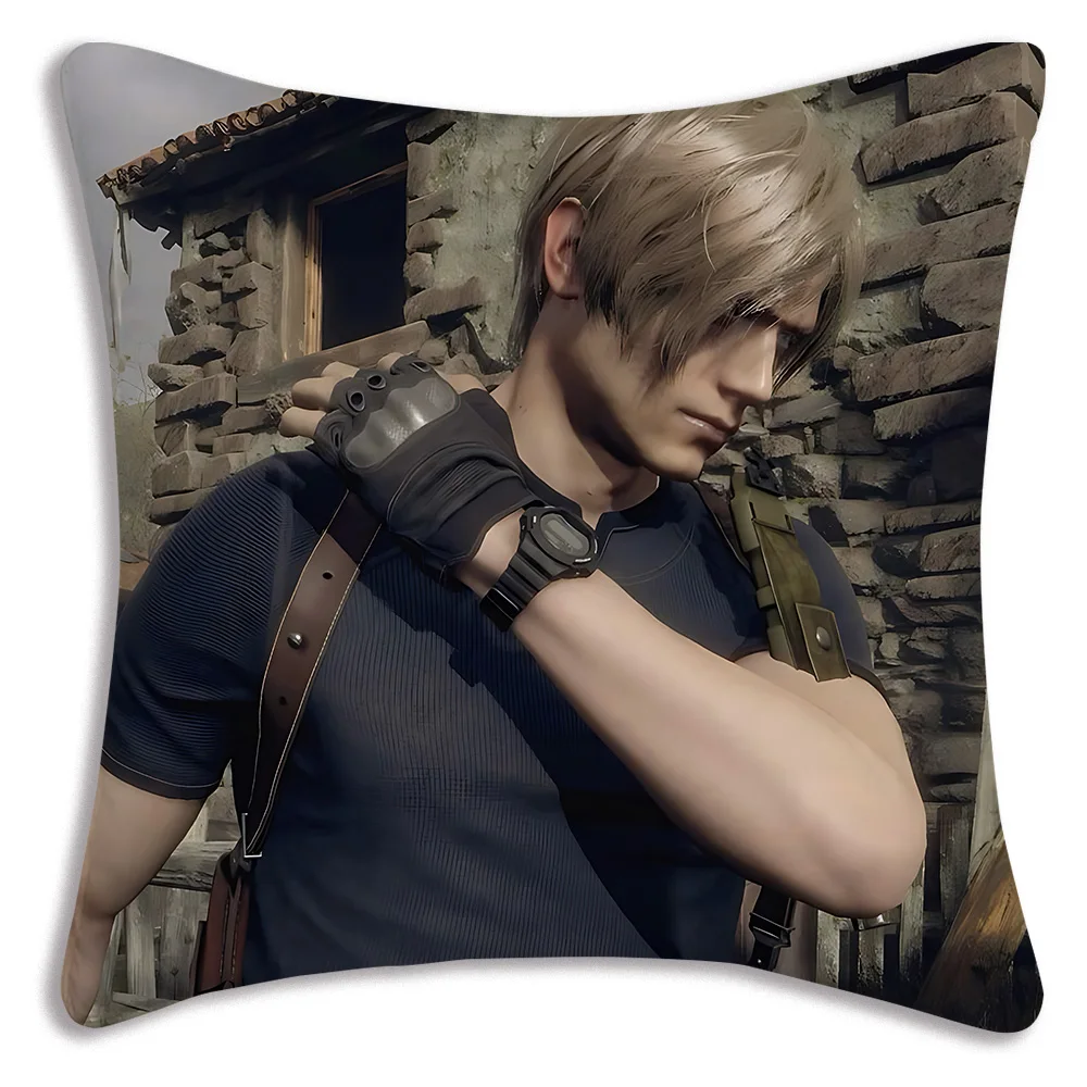 

Наволочки с рисунком L-Leon Kennedys, диван, декоративный домашний двусторонний принт, короткий плюшевый милый чехол для подушки