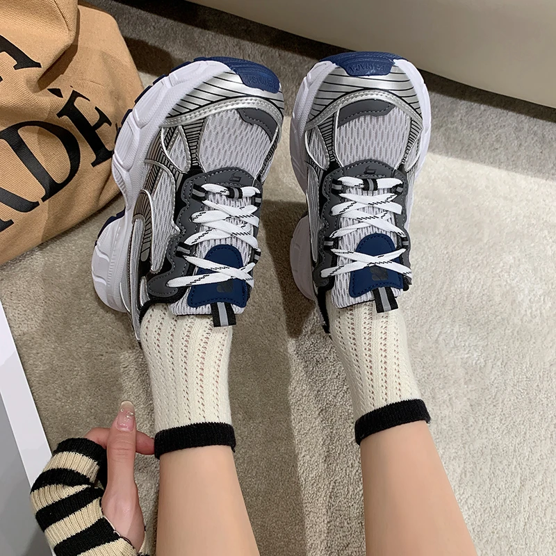 2024 Новые повседневные сетчатые кроссовки Joker для девочек удобные и дышащие с