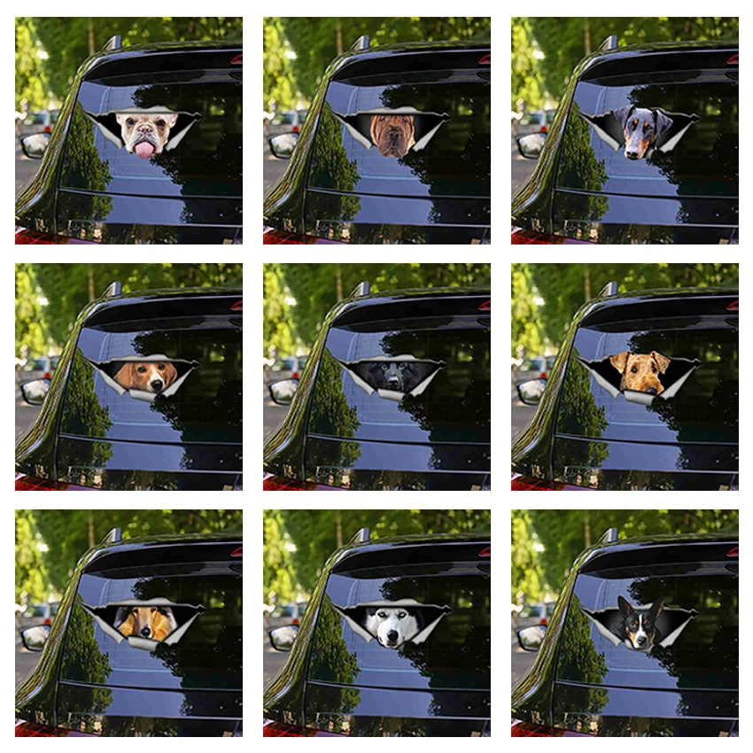 Съемные 3d наклейки с рисунками животных из ПВХ декоративные водонепроницаемые