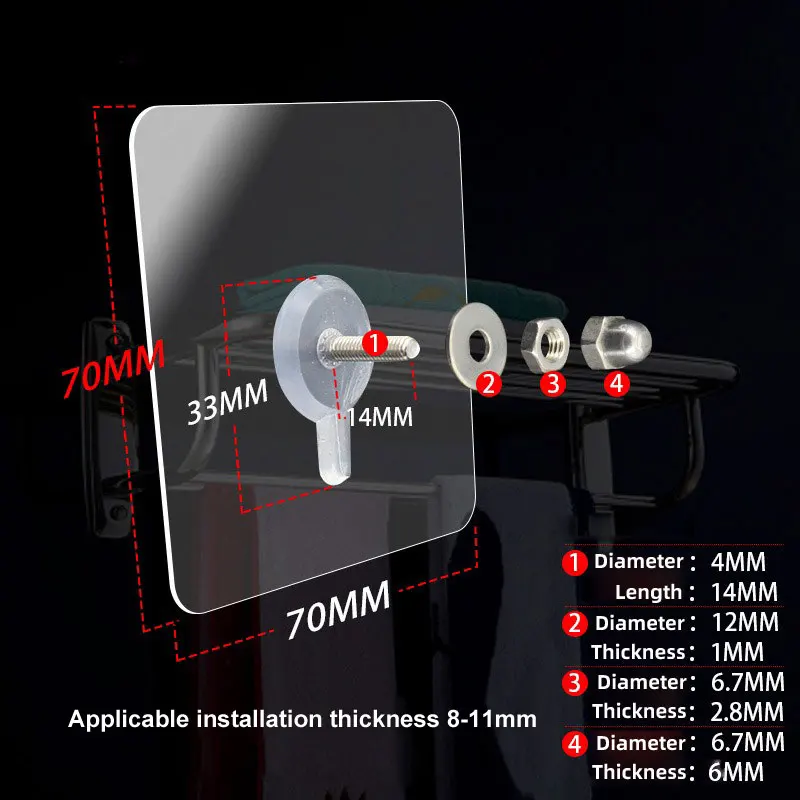 

Крючки самоклеящиеся прозрачные PS+нержавеющая сталь 4 шт