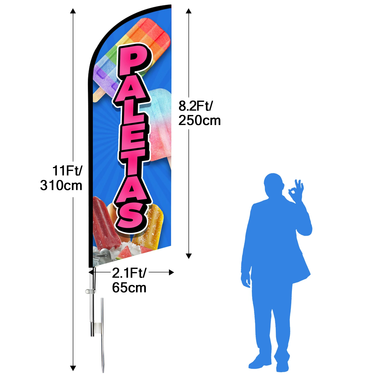 Рекламная деловая реклама Летающий флаг напечатанный крутой летний баннер