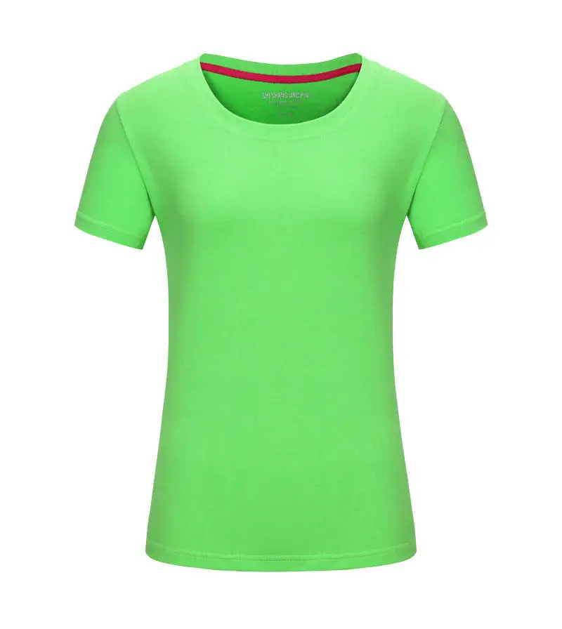 Женская футболка с коротким рукавом и круглым вырезом из натурального хлопка |
