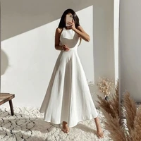 2022 summer new dress sling dress solid color slim fit plus size bridesmaid party dressvestidos