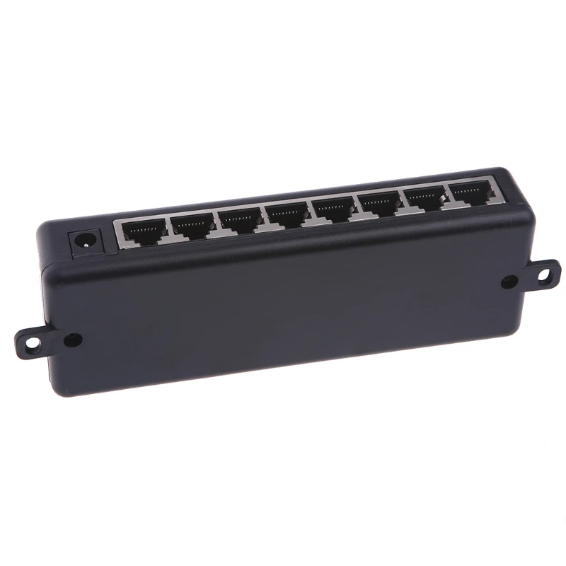 

PoE Injector 8 Ports Designed 10 / 100Mbps Base-T DC 12-48V Compatible with IEEE 802.3af RJ45 Port TIA/EIA 568 Drop Shipping