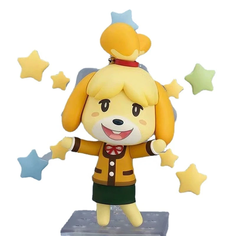 

Anime kawaii nendoroid Animals New Horizons 386 Shizue Isabelle Winter Ver. PVC Action Figure cute Collectible Model Toys gift