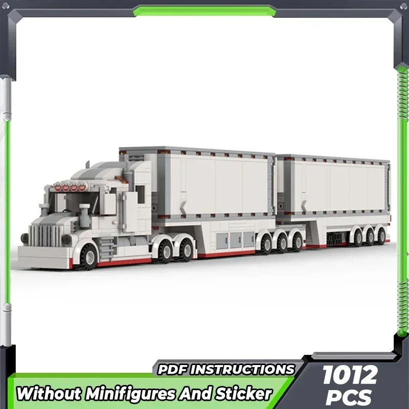 Moc строительные кирпичи модель военного грузовика с охлаждением B-двойная