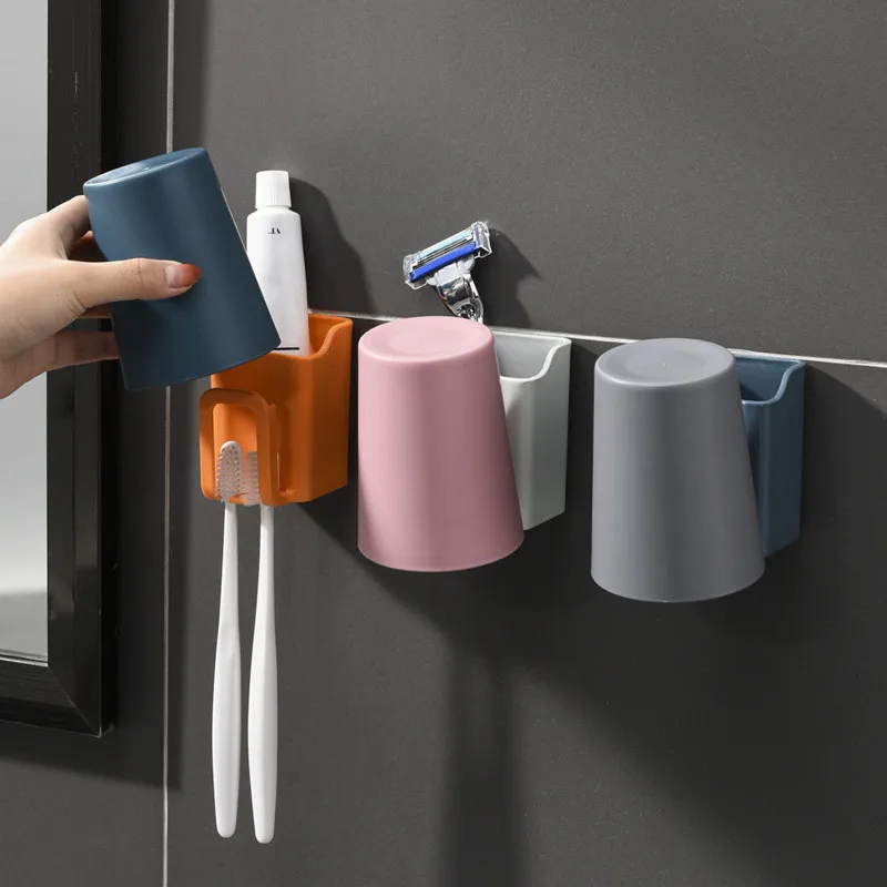 

Стеллаж для туалетной зубной щетки с настенной подвесной полкой, стеллаж для зубных щеток без отверстий, изысканный маленький контейнер дл...