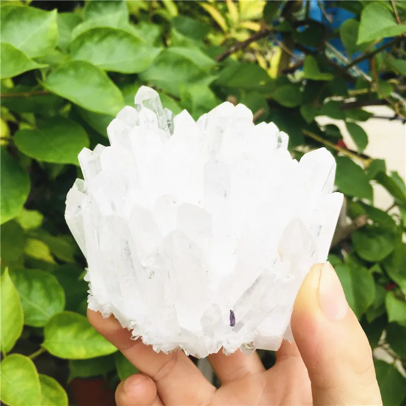 600g Natural white crystal clear cluster Original Stone Quartz Mineral Specimen rock Raw Gemstones reiki Healing Decor