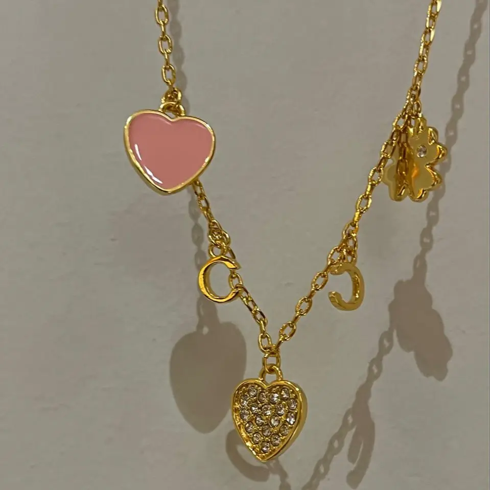 

Delicated Kpop Vintage Gold Baroque Choker Heart Flower Pendant Clavicle Chain Necklace For Women Egirl Goth Cool Punk Jewelry