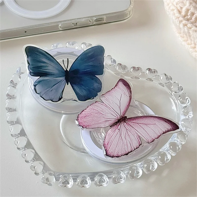 Корейский Розовый чехол-бабочка для Magsafe магнитный держатель телефона подставка