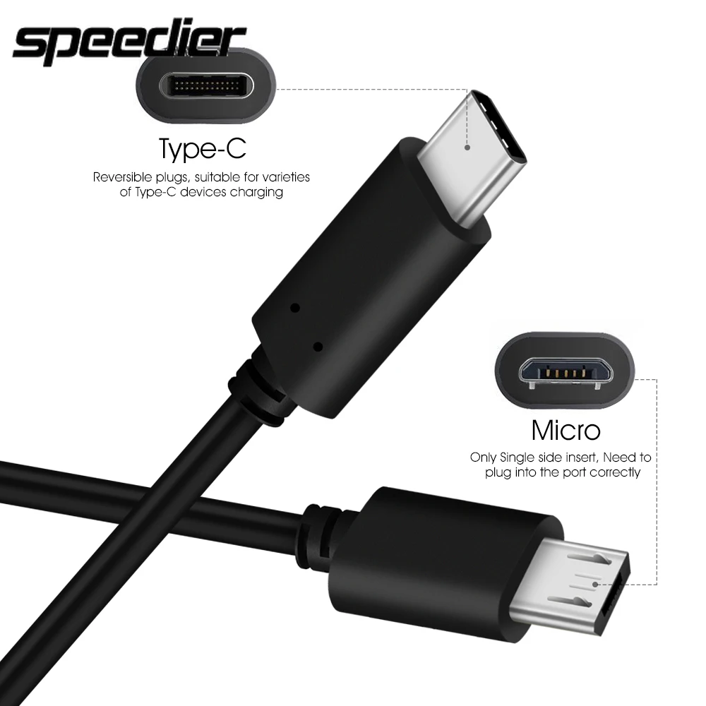 5-контактный кабель USB 2 0 Type-C к Micro B 1 м |