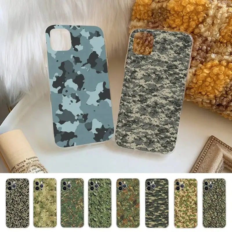

Camouflage Pattern Phone Case Silicone Soft for iphone 14 13 12 11 Pro Mini XS MAX 8 7 6 Plus X XS XR Cover