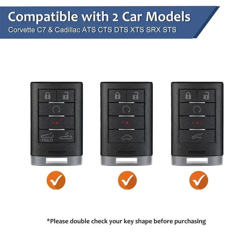 Чехол для ключей из углеродного волокна Chevrolet Chevy Corvette C7 защита Cadillac ATS CTS DTS XTS SRX STS