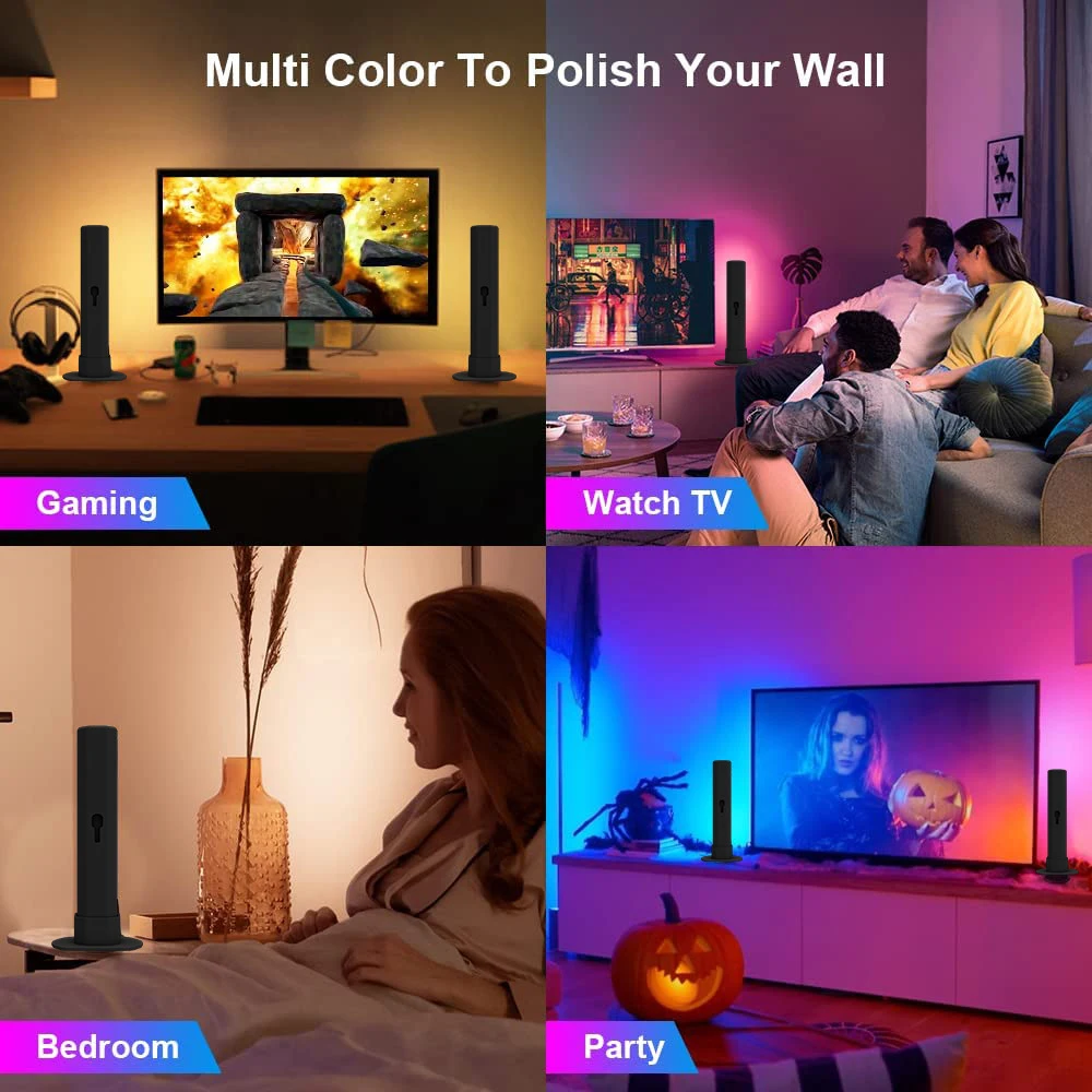 RGB умный светодиодный светильник WiFi Bluetooth Настольный фон атмосферсветильник