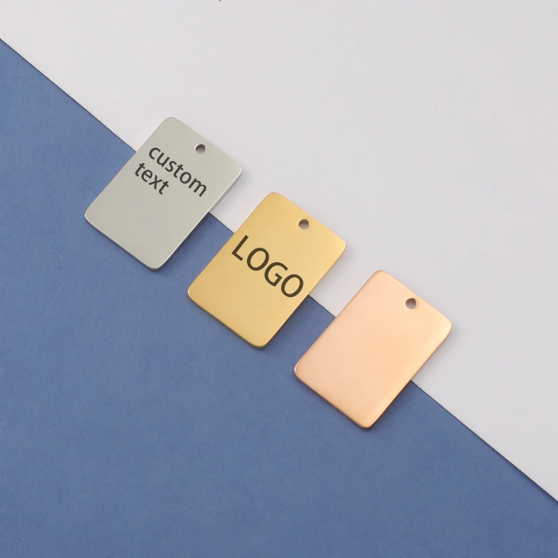 Пустые Квадратные Металлические Подвески из нержавеющей стали 5 шт. поддержка