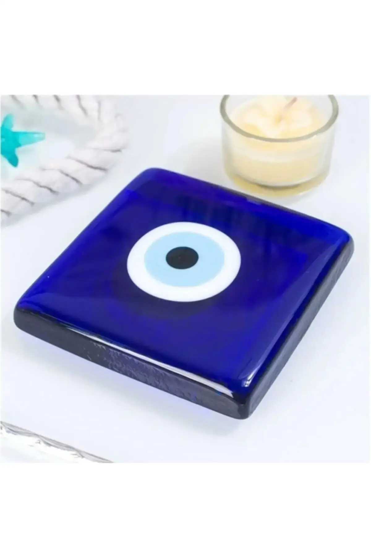 

1 pcs 10x10 Cm decorative Evil Eye Bead glass cover bathroom drain ornament 10x10 Cm Evil Eye Bead