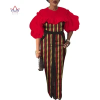 wholesale african dresses for women traditional puff sleeve traditional wear for women dashiki slim long robe big size wy3721
