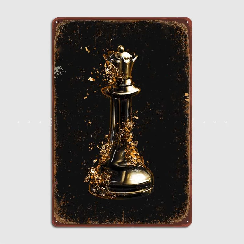 Объемное украшение сломанная королева металлические жестяные знаки для кофе