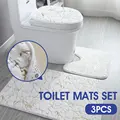 Набор Противоскользящих ковриков для ванной и туалета, домашний коврик с золотым принтом для спальни, коврик для душа, коврики для ванной комнаты - фото