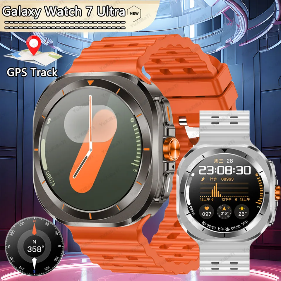 Новые умные часы для Samsung Galaxy Watch 7 2024 GPS Track мужские Amoled Always с дисплеем температуры