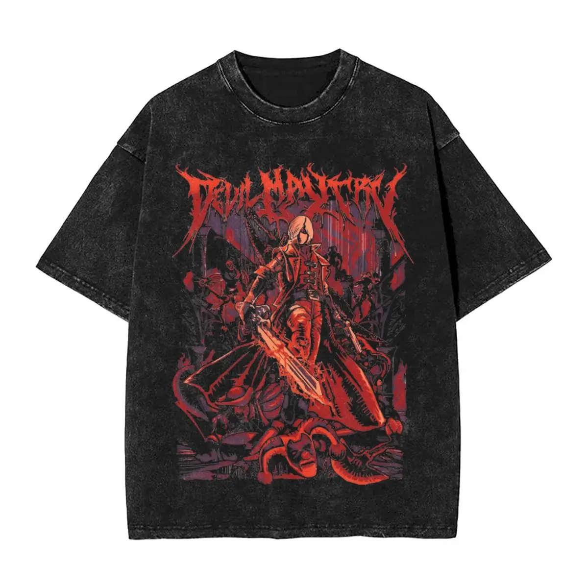Футболка Game Vergil Dmc в стиле хип-хоп хлопковые футболки Харадзюку Devil May Cry ретро
