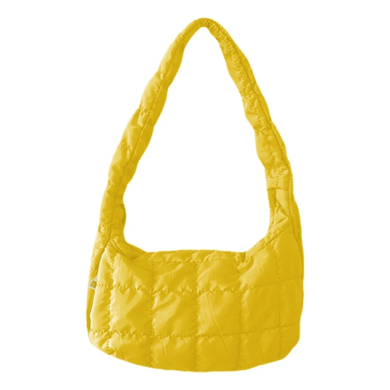 

Q1QA Cute Pleated Women Shoulder Bags Summer Armpit Underarm Bag Portable Girls Handbags Small Tote Female Candy Color Shopping