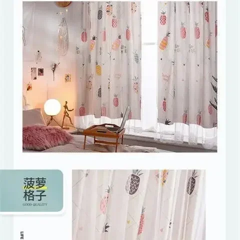 

21348--s't'bTulip Sheer Curtains Voile Tulle For Kitchen Living Room Bedroom Window Treatment Screening Drapes Home Decoration