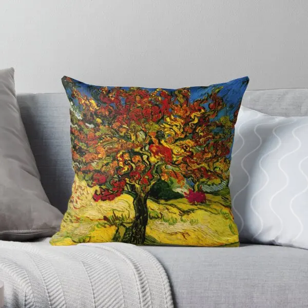 

Van Gogh Mulberry Tree Print Printing Throw Pillow Cover Throw Home Hotel Waist Wedding Sofa Bed Decorative Pillows not include