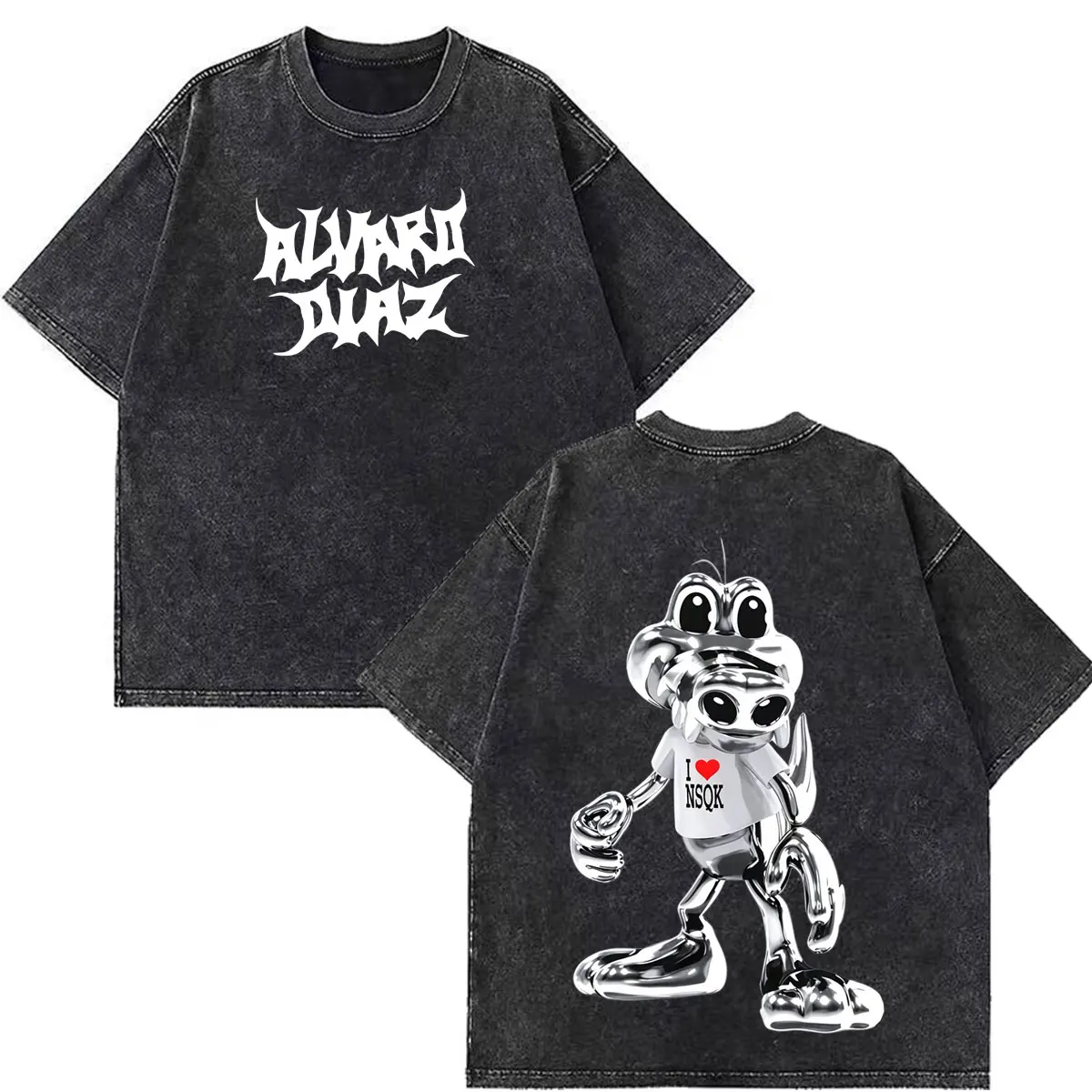 Фото Футболка Alvaro Diaz Omakase Album 2026 Tour Merch, винтажная, с эффектом потертости, унисекс, свободного кроя, повседневная, летняя, хлопковая, модная №1