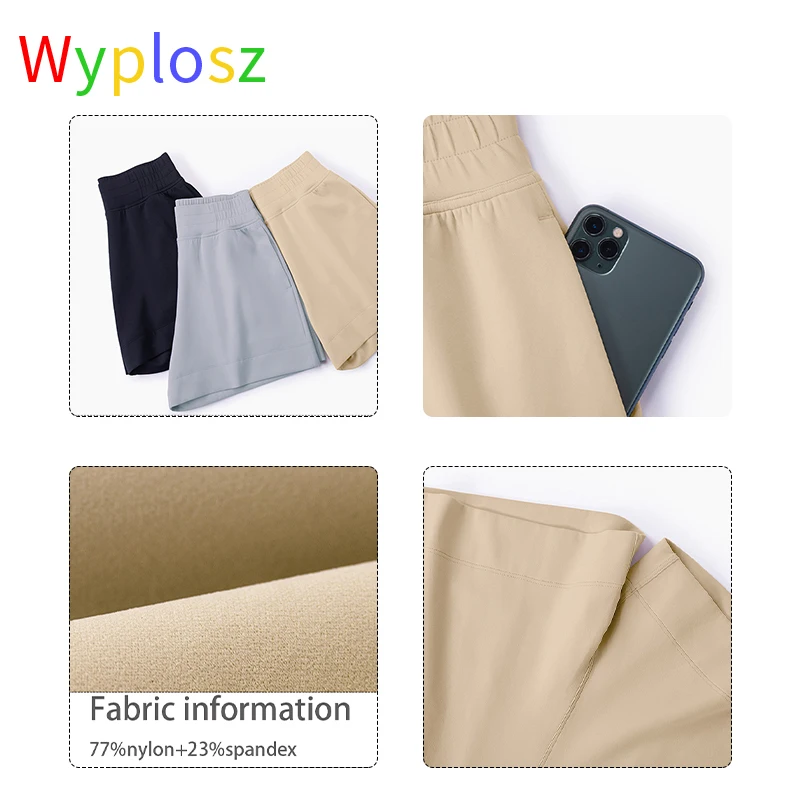 Wyplosz Yoga Shorts Thread Tight Sport Fitness Sexy Women Gym High Waist Solid Female Summer Push Up Hip Loose Anti Crimping