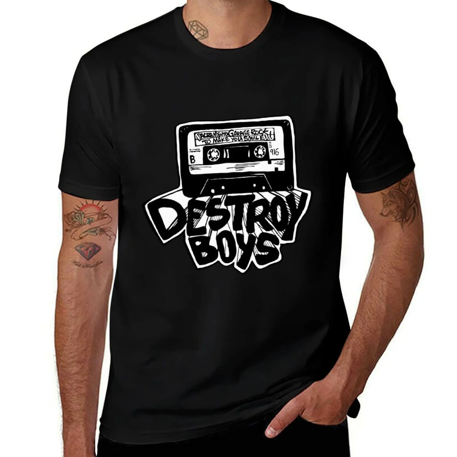 Фото Футболка Destroy Boys в стиле кассет-панк/гэраж-рок, солнцезащитная, для активного отдыха №1