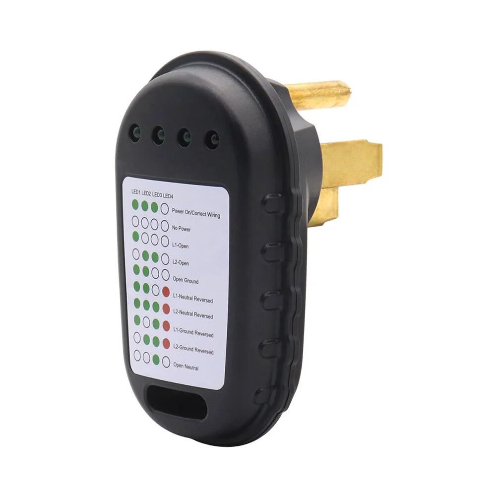 

RV Power Pedestal Tester Circuit Analyzer Receptacle Tester for Travel Trailers
